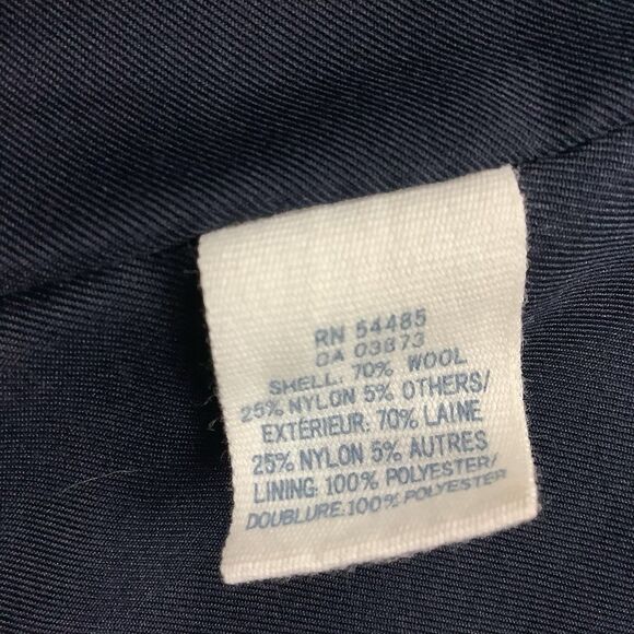 American Eagle Wool Blend Plaid Hooded Pea Coat Jacket Women M L Green Blue Y2K - Picture 6 of 12